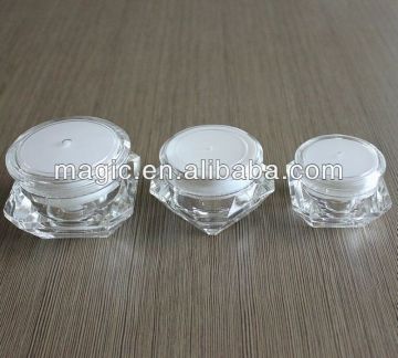 Innovative Diamond cosmetic cream acrylic jars Packaging