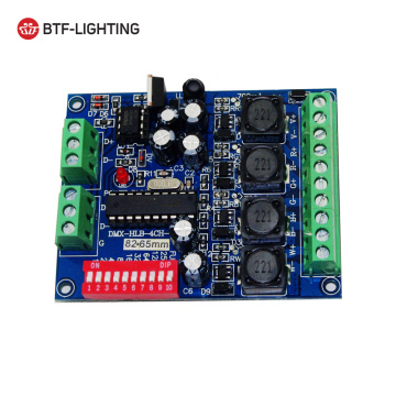 4CH DMX512 350mA RGB LED Controller with Remote