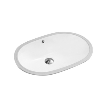 Basino in ceramica vanità del bagno bianco sotto il lavabo del montaggio ovale sotto lavelli