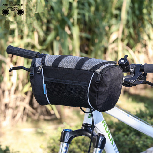 mountain bike and folding bike front handlebar bag on the tube