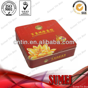Large rectangular storage tin can and box