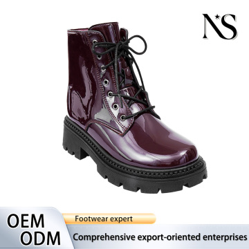 Burgundy lackspets för kvinnor
