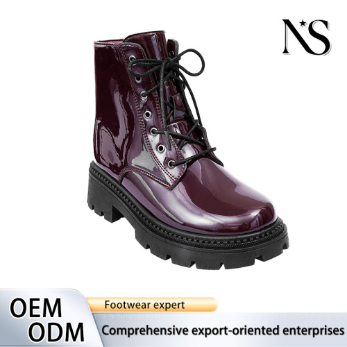 Encaje de charol burdeos para mujer