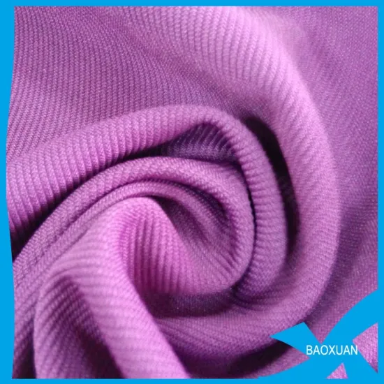 100%polyester wholesale custom purple no stretch ottman fabric for polo T-shirts