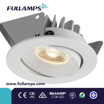 7W downlight led with die casting aluminum housing for hotel, IP44 CRI>80