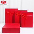 Handmade custom red packaging boxes bridesmaid gift box