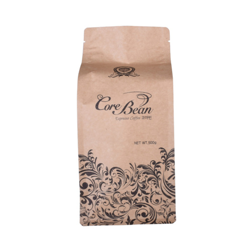 Sac de café brun Kraft 500g fraîchement torréfié