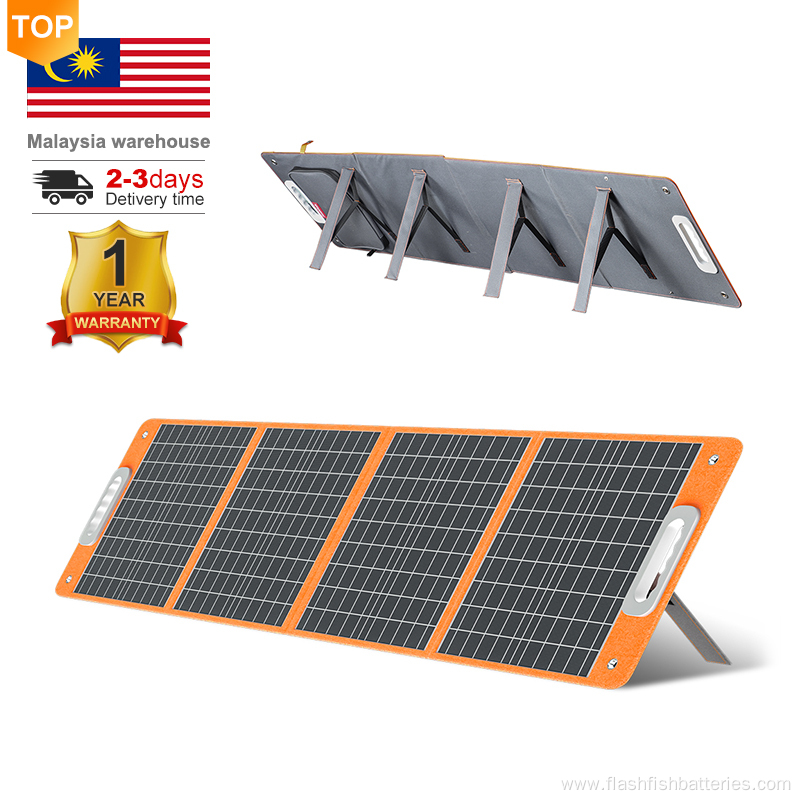 100W Outdoor Camping Waterproof Portable 18V Solar Panel