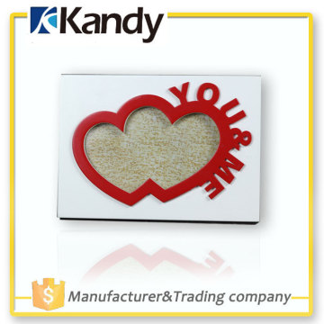 Kandy UniK Low MOQ simple fashion stylish double heart-shaped picture frames