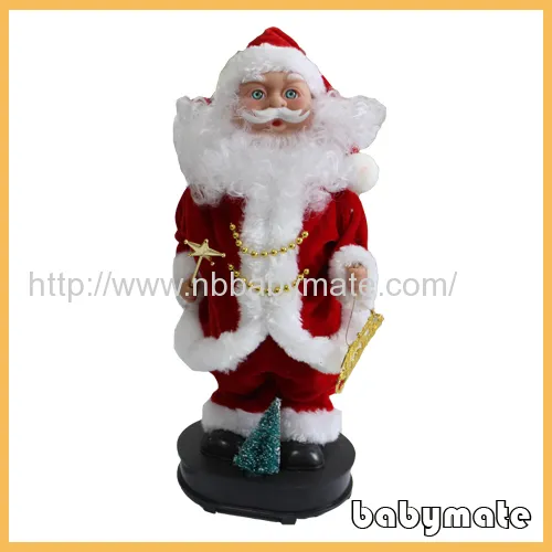 Sining And Standing Santa Claus 