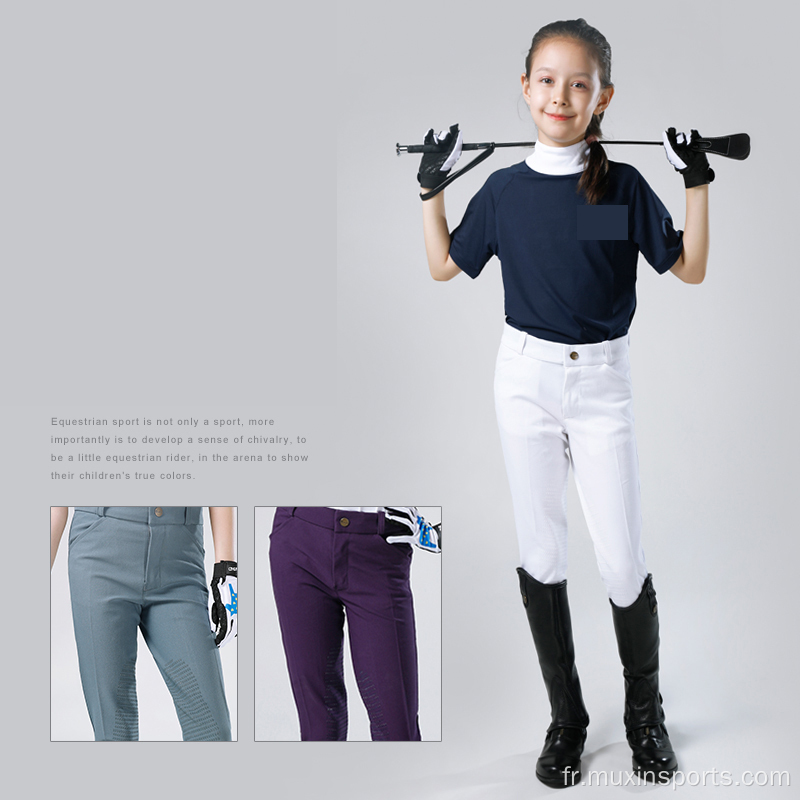 Breeches équestres en silicone des enfants de qualité supérieure