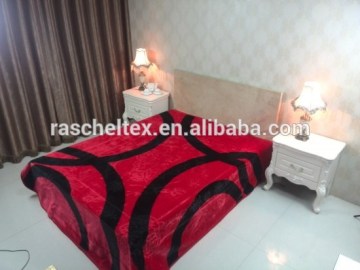 100% polyester double layer korean style acrylic mink blanket