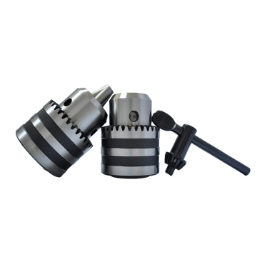 Lightweight Key-Type Drill Chuck 0.6-6mm 3/8-24UNF Taper Mount 1/4 Hex Shank with 3/8 Thread Extension