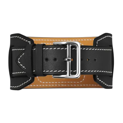 For Apple Watch,leather black cuff watch band for apple watch 42mm 38mm