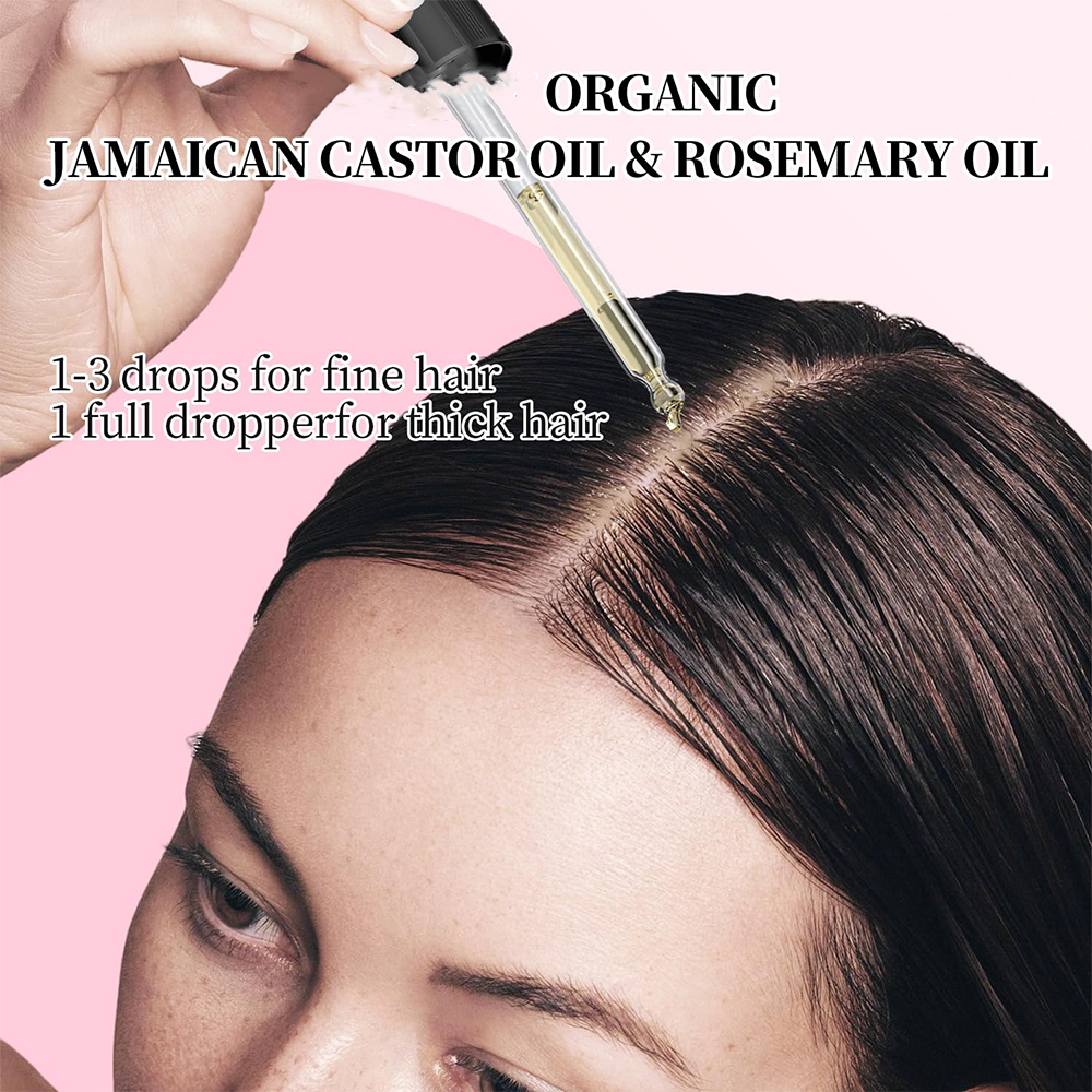 Étiquette privée Huile de croissance des cheveux rapides naturels pour femmes hommes biologiques Rosemary Ginger Huile Anti-Hair Loss Traitement Hair