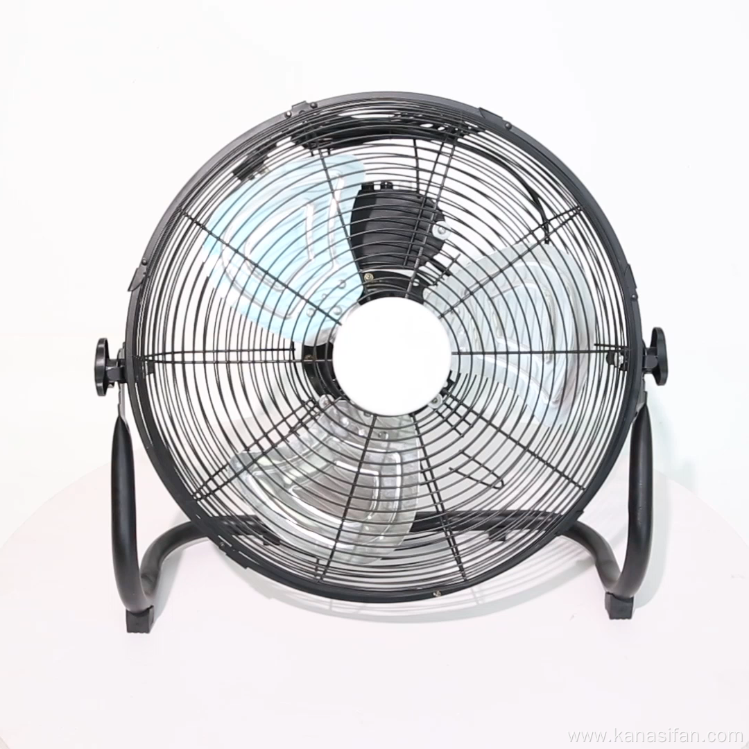 Household outdoor Portable Industrial Metal Blades Floor Fan