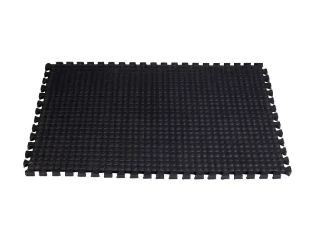 Durable interlocking anti-fatigue rubber flooring mat