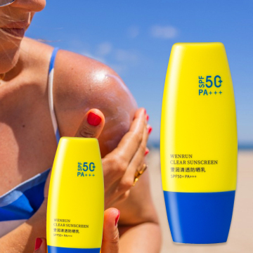 Korean Custom Logo Mineral Sunscreen Lotion SPF 50 for Face and Body