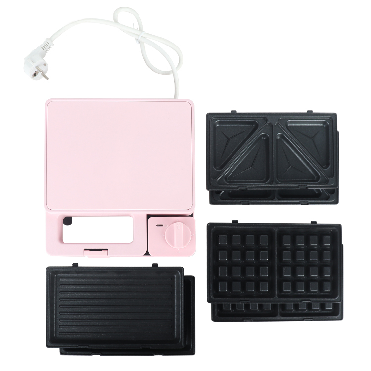 OEM 1200W Electric waffle maker sandwich maker with optional plates