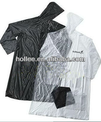 pe transparent plastic raincoats