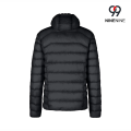 Jaqueta masculina ultraleve com capuz e embalável