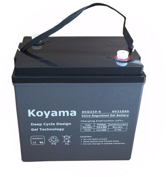 Bateri gel gelang dalam 6V 210Ah yang boleh dicas semula untuk skuter elektrik
