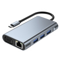 Sieben in einem PD87W Multi USB Adapter Hub