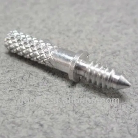 small aluminum knurled head threaded screw lock pin
