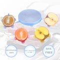 6/12Pcs Stretchable Silicone Lids Reusable Universal Food lids Cover Kitchen Reusable Washable Silicone Food Wrap Lid