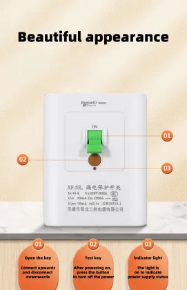230V 32A Leakage Protector Wall Switch Panel Circuit Breaker