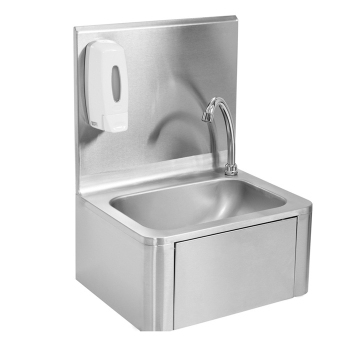 Nhà máy trực tiếp 304 Thép không gỉ Hoạt động đầu gối Tường Tay rửa tay cho nhà hàng