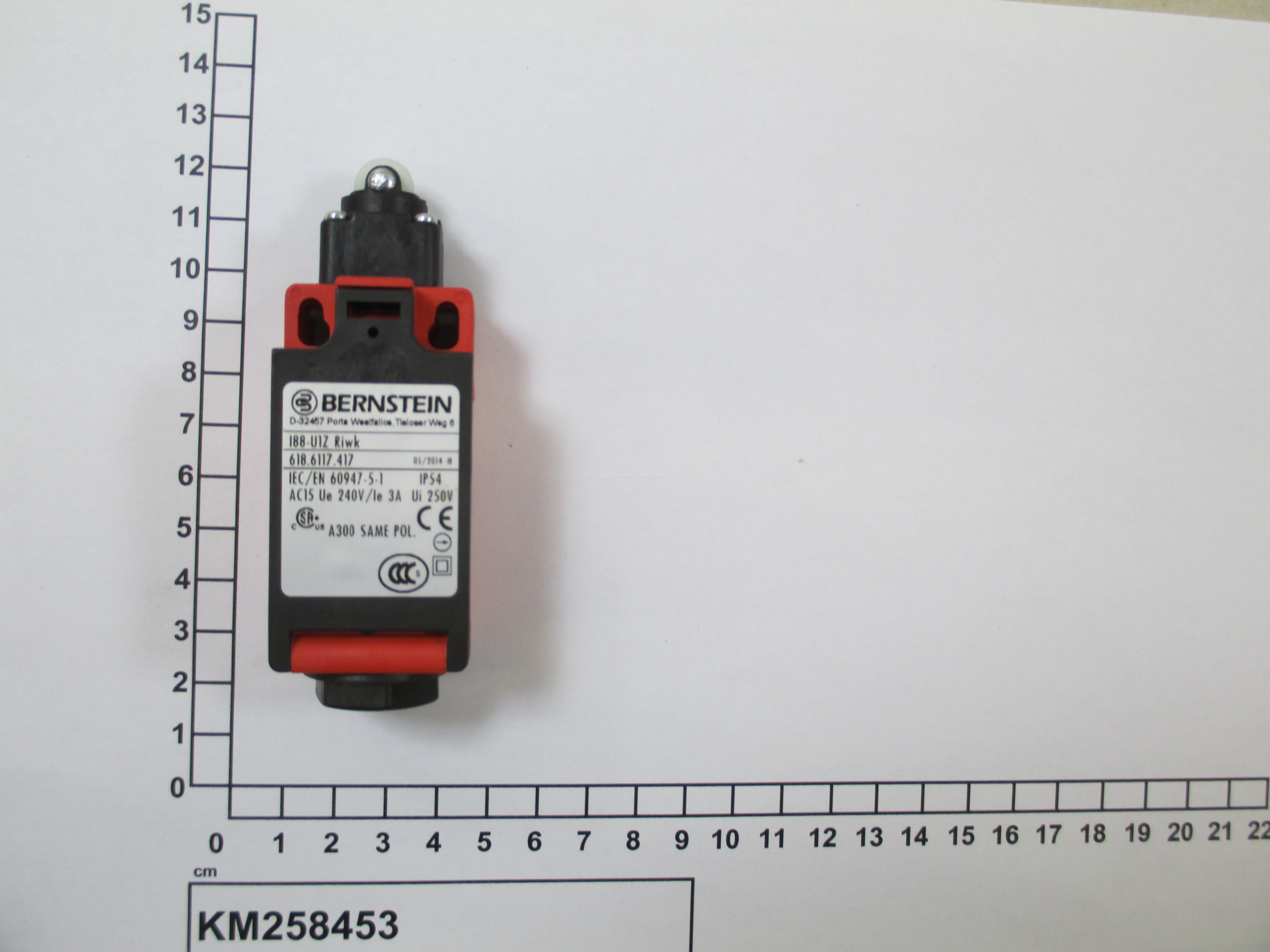 Interruptor de limite KM258453 I88-U1Z RIWK para elevadores KONE