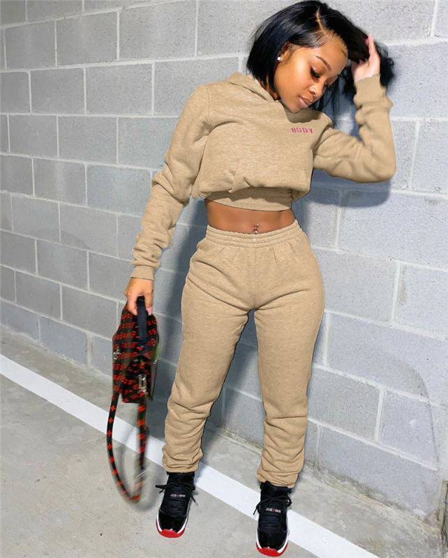 Plus Size Body Letter Print Tracksuit New Design