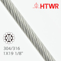 3/16 AISI304 Stainless Steel Cable 7x7 Strands Construction