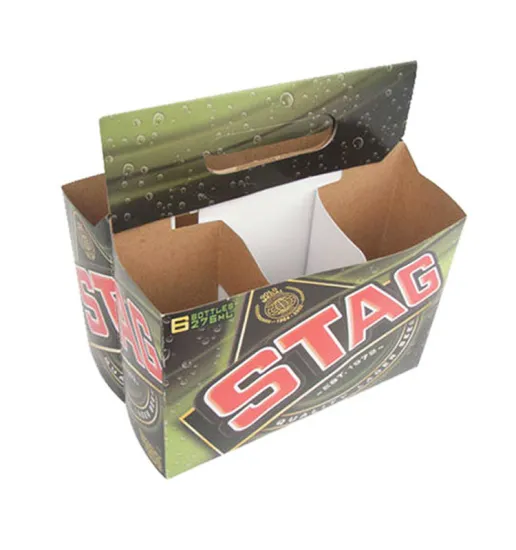 Printed 6 Pack Beer Bottle Corrugated Box