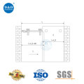 Kit hardware per porte scorrevoli in vetro rullo per binario regolabile