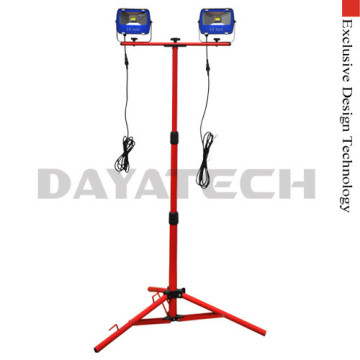2x20w Portable Led Work Light Tripod Twin Head 