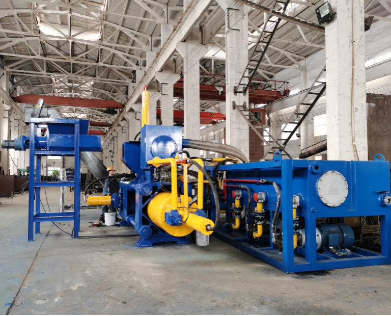 High Capacity Horizontal Steel Iron Chip Briquette Machine