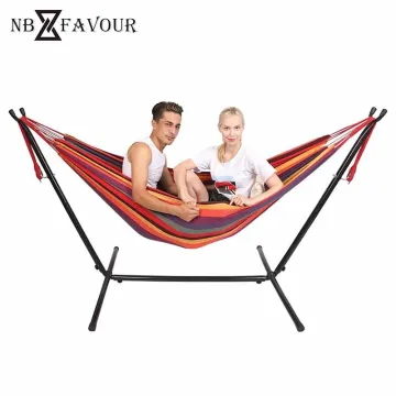 Nb-Favour Folding Double Hanging Nylon Wholesale Swing Portable Outdoor Canvas Camping Hammock