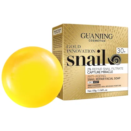 Guanjing Snail Repair Facial Cleansing Soap: Damage Skin Repair, Moisturizing, and Oil Control