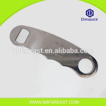 Custom design heavy duty stainless steel flat bottle opener