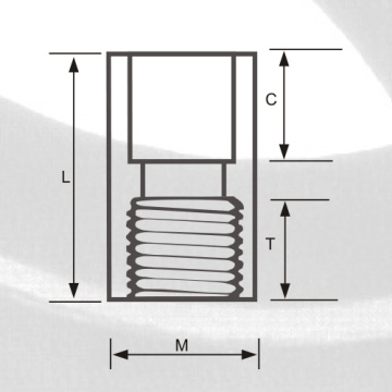 ASTM SCH80 UPVC Female Adapter Warna Kelabu Gelap