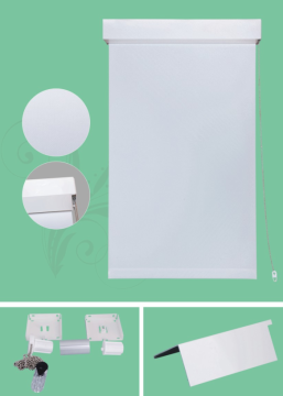 L shape valance roller blinds