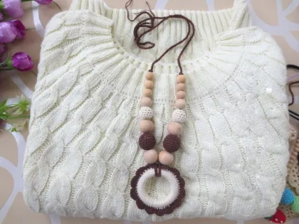 Crochet nursing necklace nursing necklace