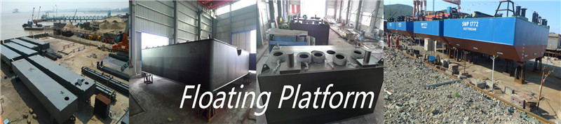 square marine steel floating platforms