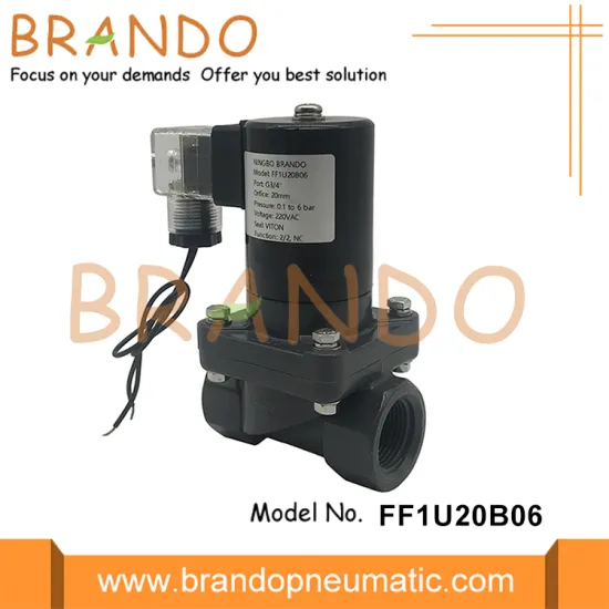 3/4'' DN20 Anti-Corrosion Resistance UPVC Solenoid Valve