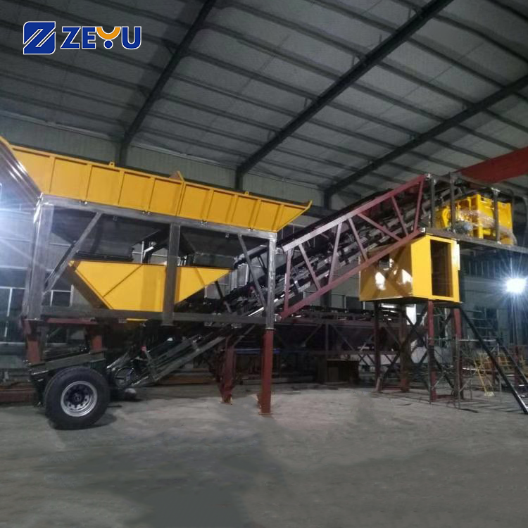 Patent CE 35m3/h mobile concrete batching plant