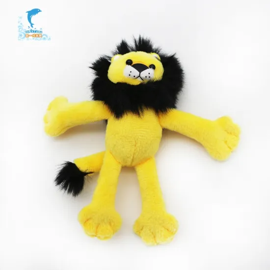 Custom Shape Yellow Mini Stuffed Lion Toy With Man-Machine Chat Multifunction Customization