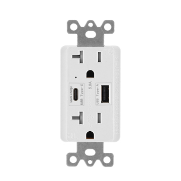 Großhandel GFCI ETL Zertifizierte amerikanische Standard -USB -Wand -Dual -Sockel mit schneller Gebühr