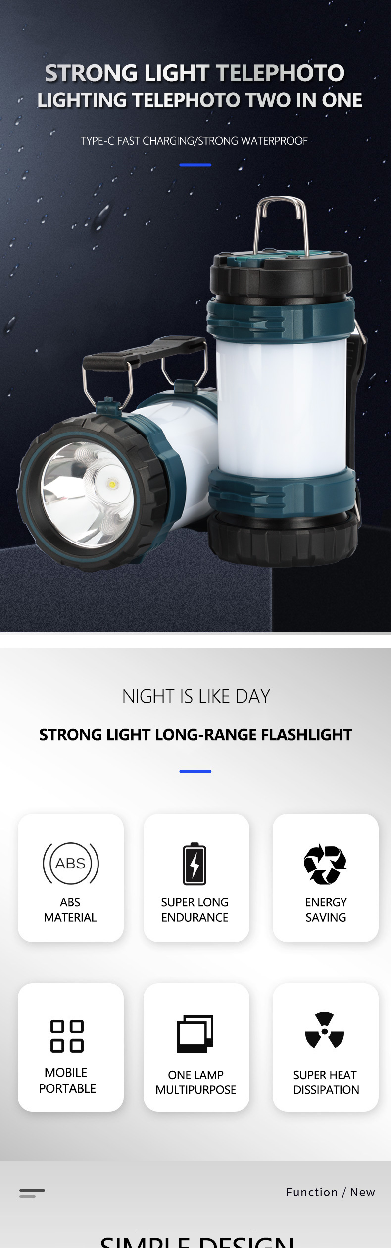 Super ina agbara gbigba agbara lọwọlọwọ 6 awọn modẹtẹ LED Atẹlẹ ti o gbe kalẹ